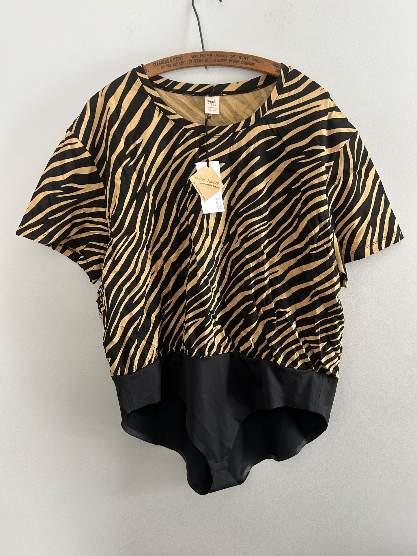 NEW smash & Tess Xxl black & brown zebra bodysuit