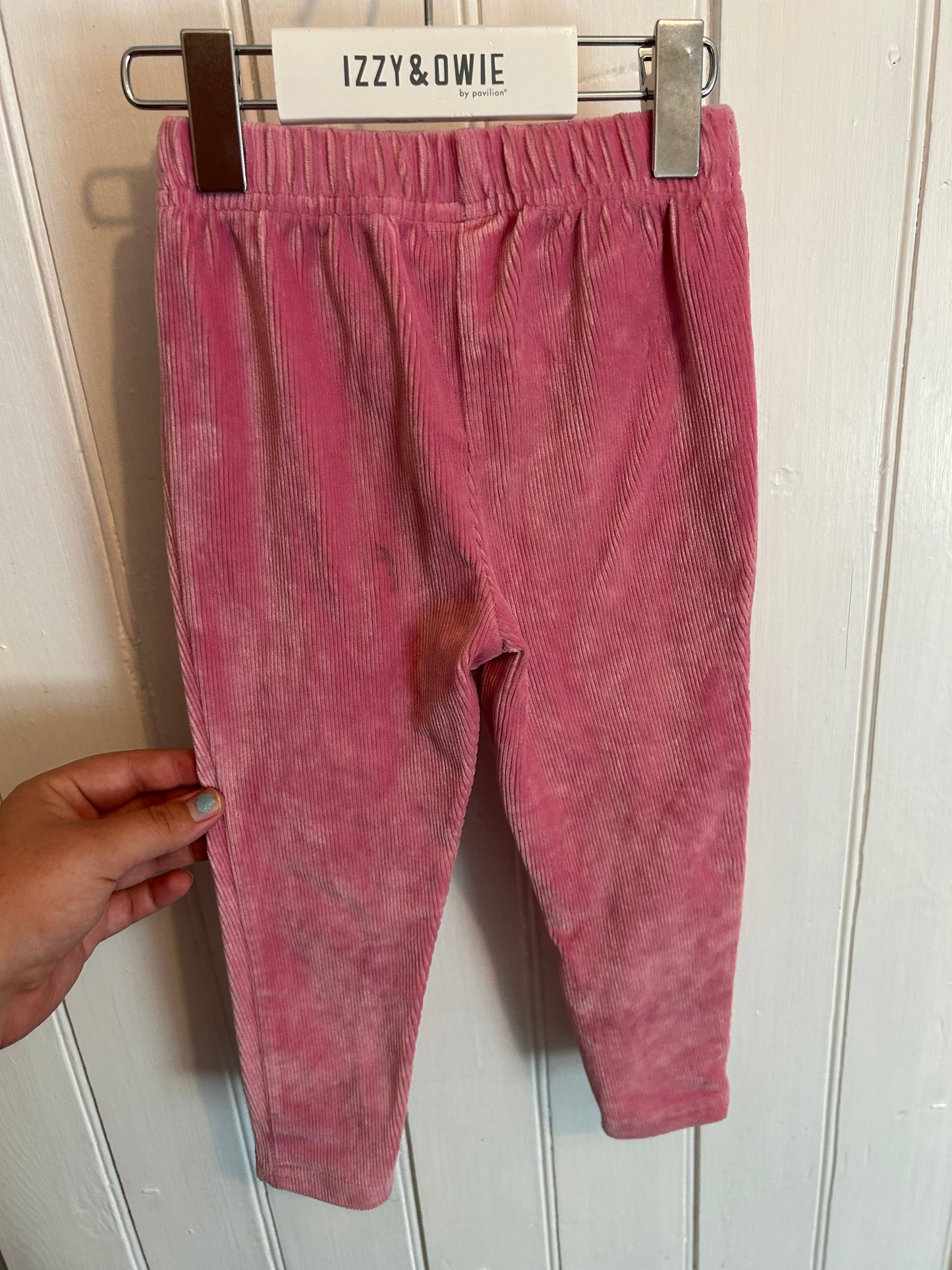Lollipop 2/3t pink ribbed velvet leggings