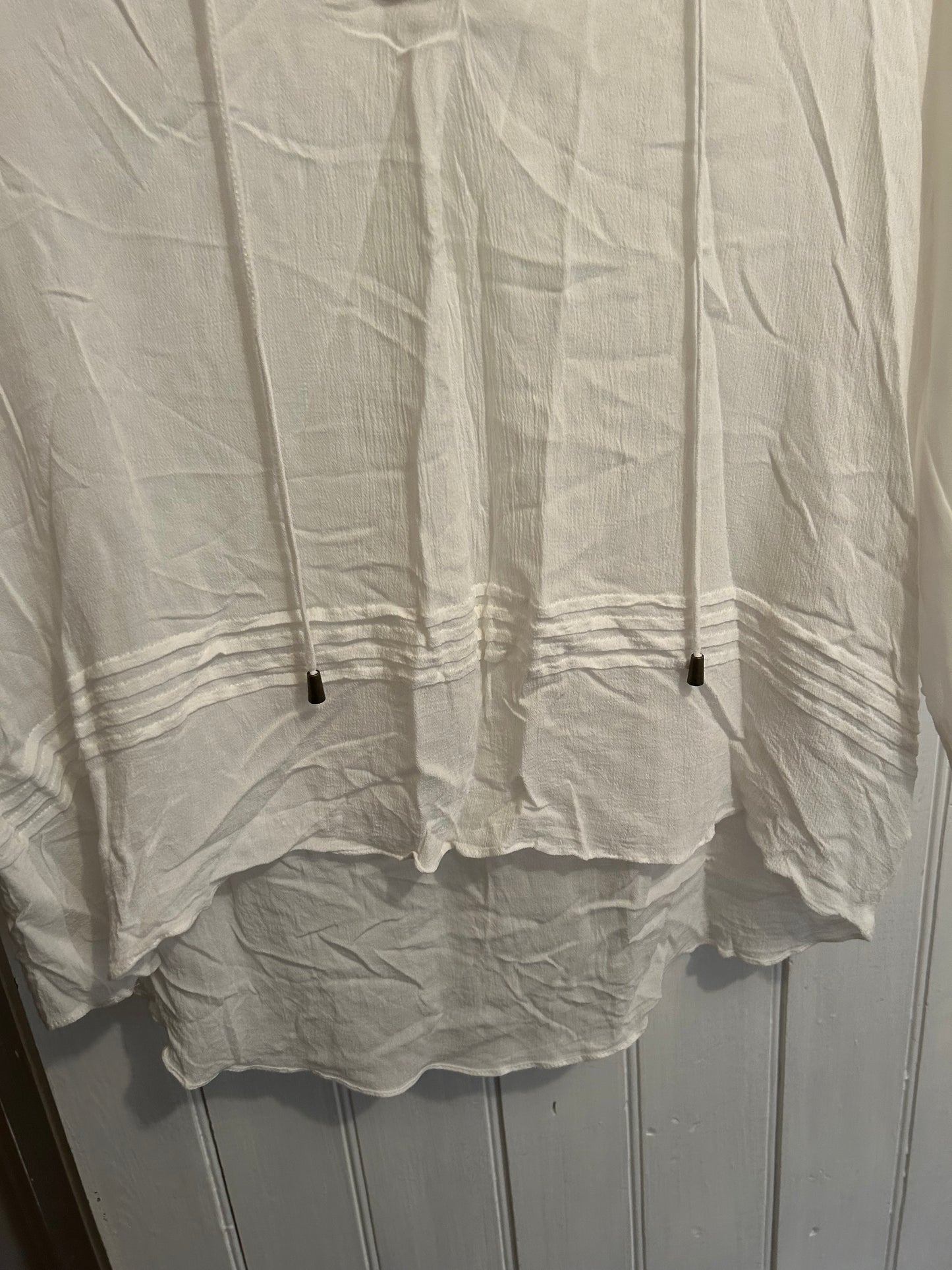 Gentle fawn xs white sheer linen tunic