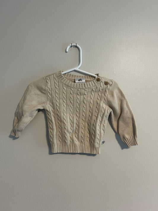 Just born 6/9m tan knit sweater