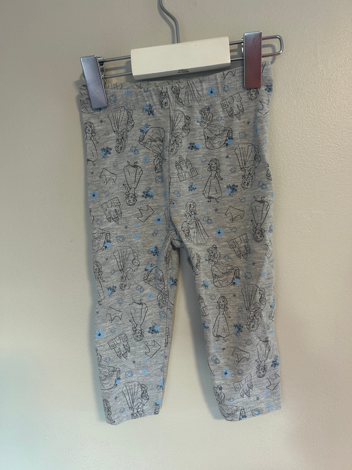 Disney 9m grey princess leggings
