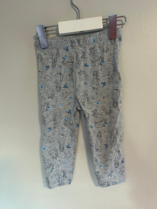 Disney 9m grey princess leggings