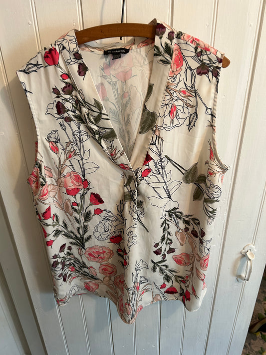 Le château Xxl floral tank blouse