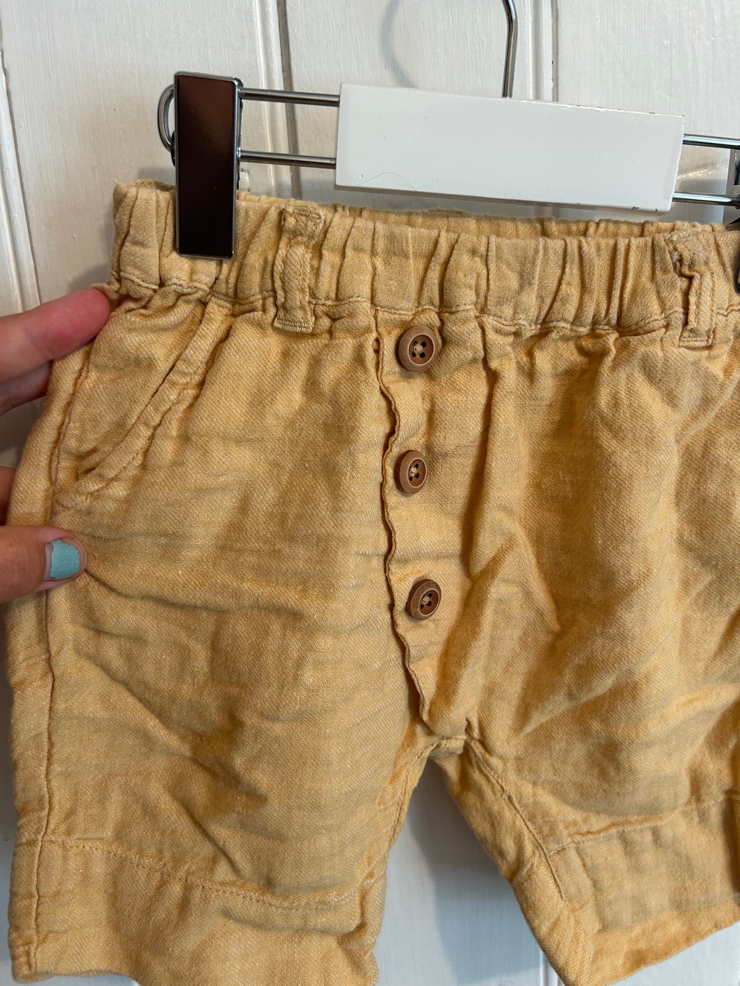 Zara 9/12m tan linen shorts