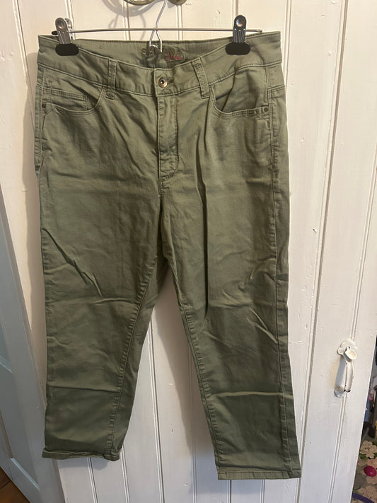 Santana 12 green denim capris