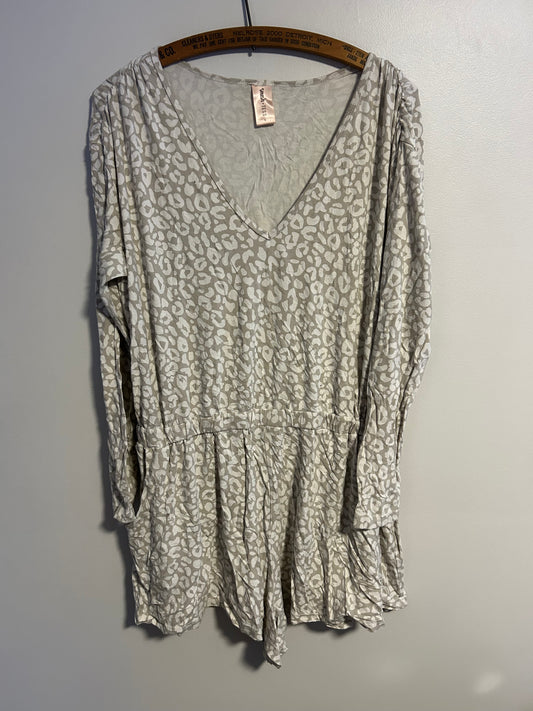 Smash & Tess large grey cheetah romper