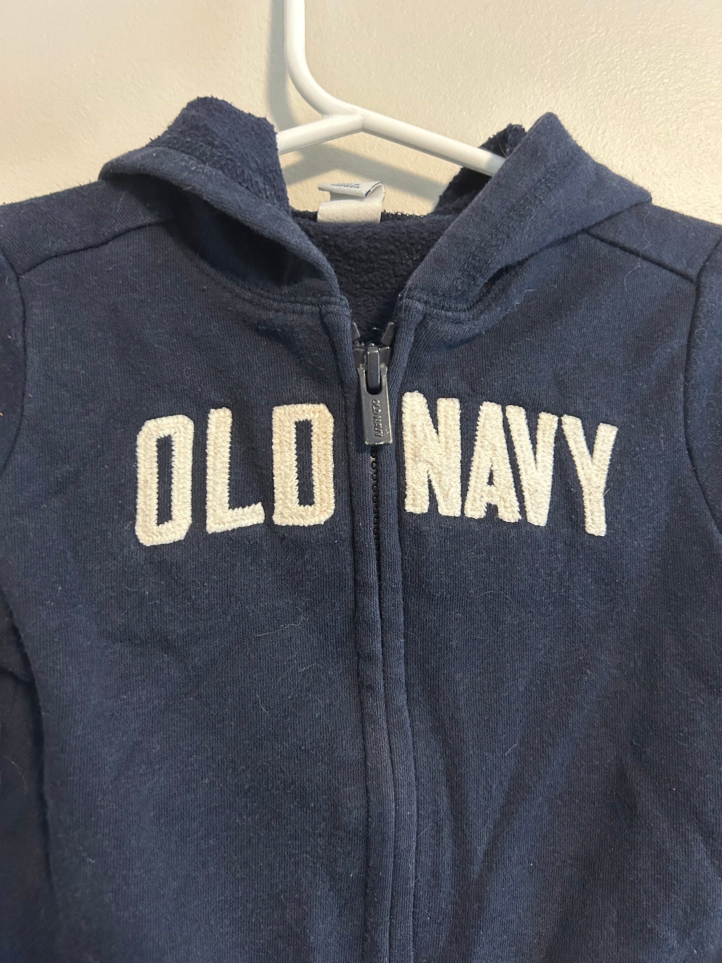 Old navy 12/18m navy blue zip up hoodie