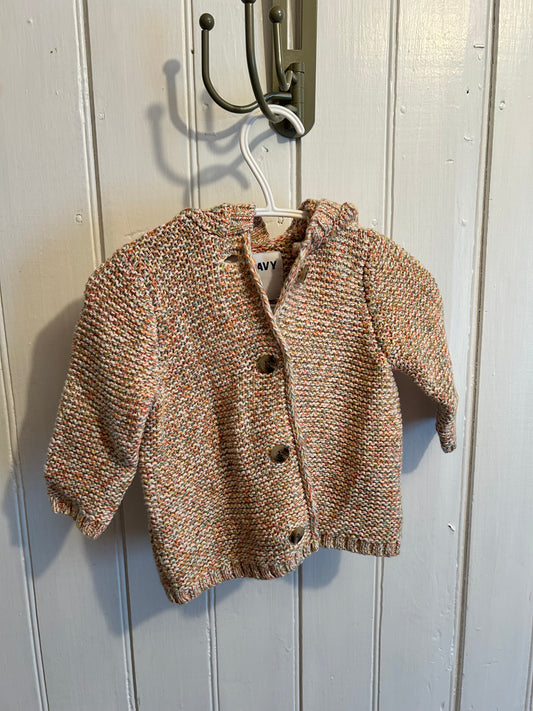 Old navy 3/6m pastel knit cardigan