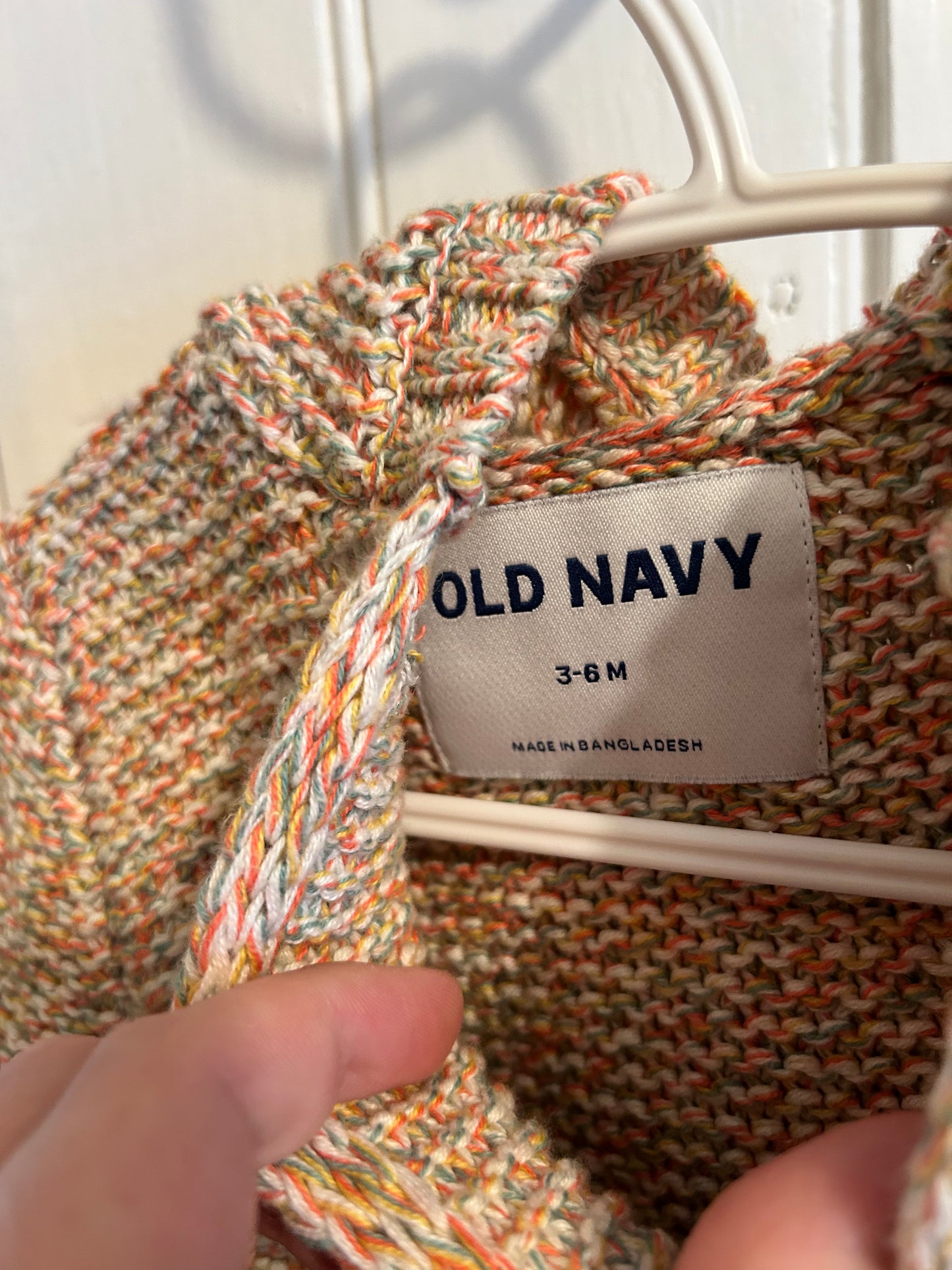 Old navy 3/6m pastel knit cardigan