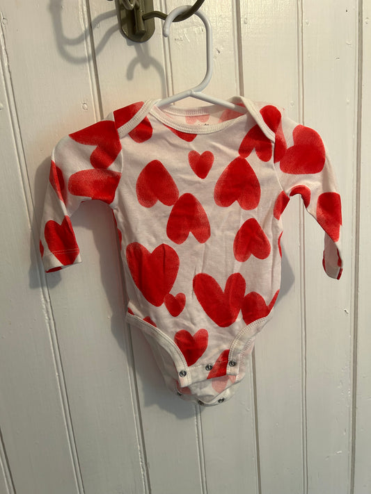 Carters 3m red heart onesie