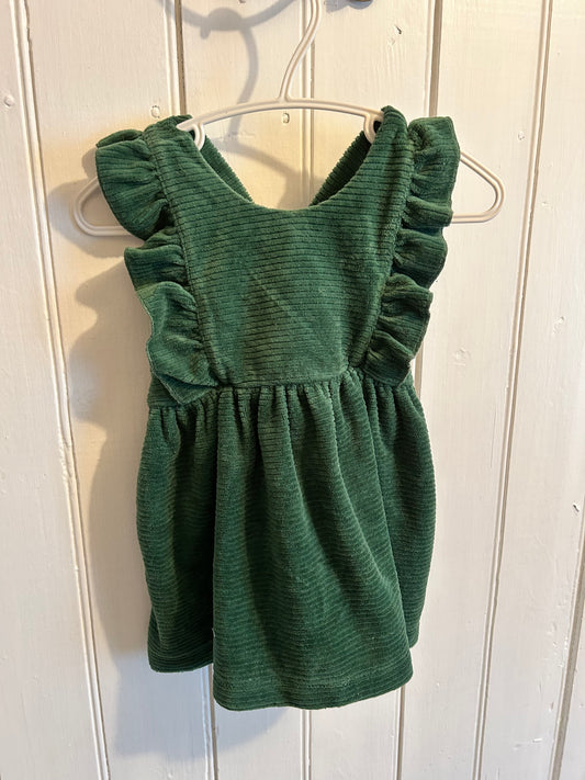6m green rubber ruffle dress
