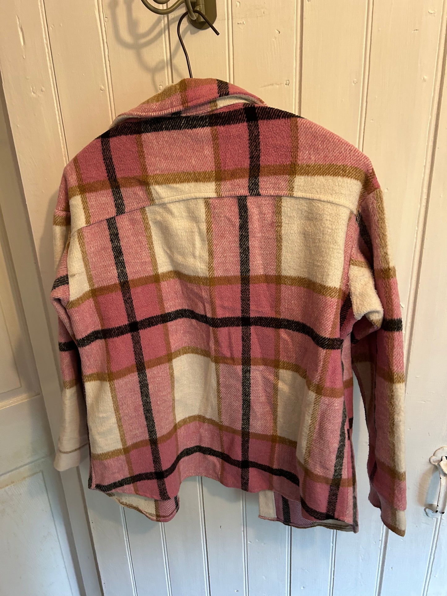 Shein small pink plaid Shacket