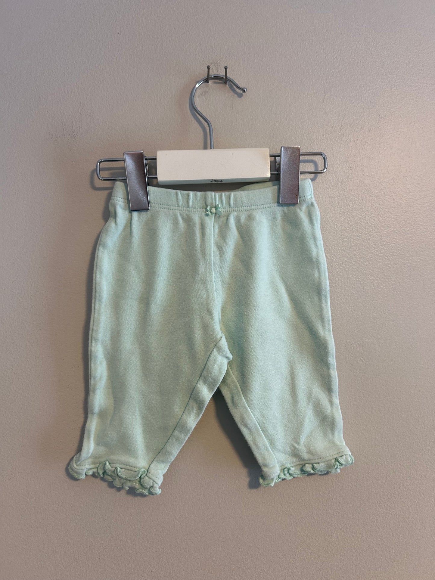Carters 3m light blue ruffle hem pants