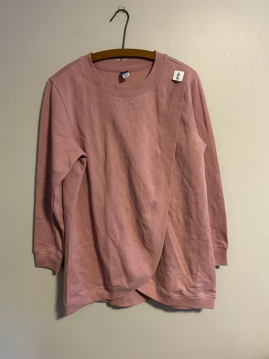 NEW old navy large maternity pink open swoop sweater