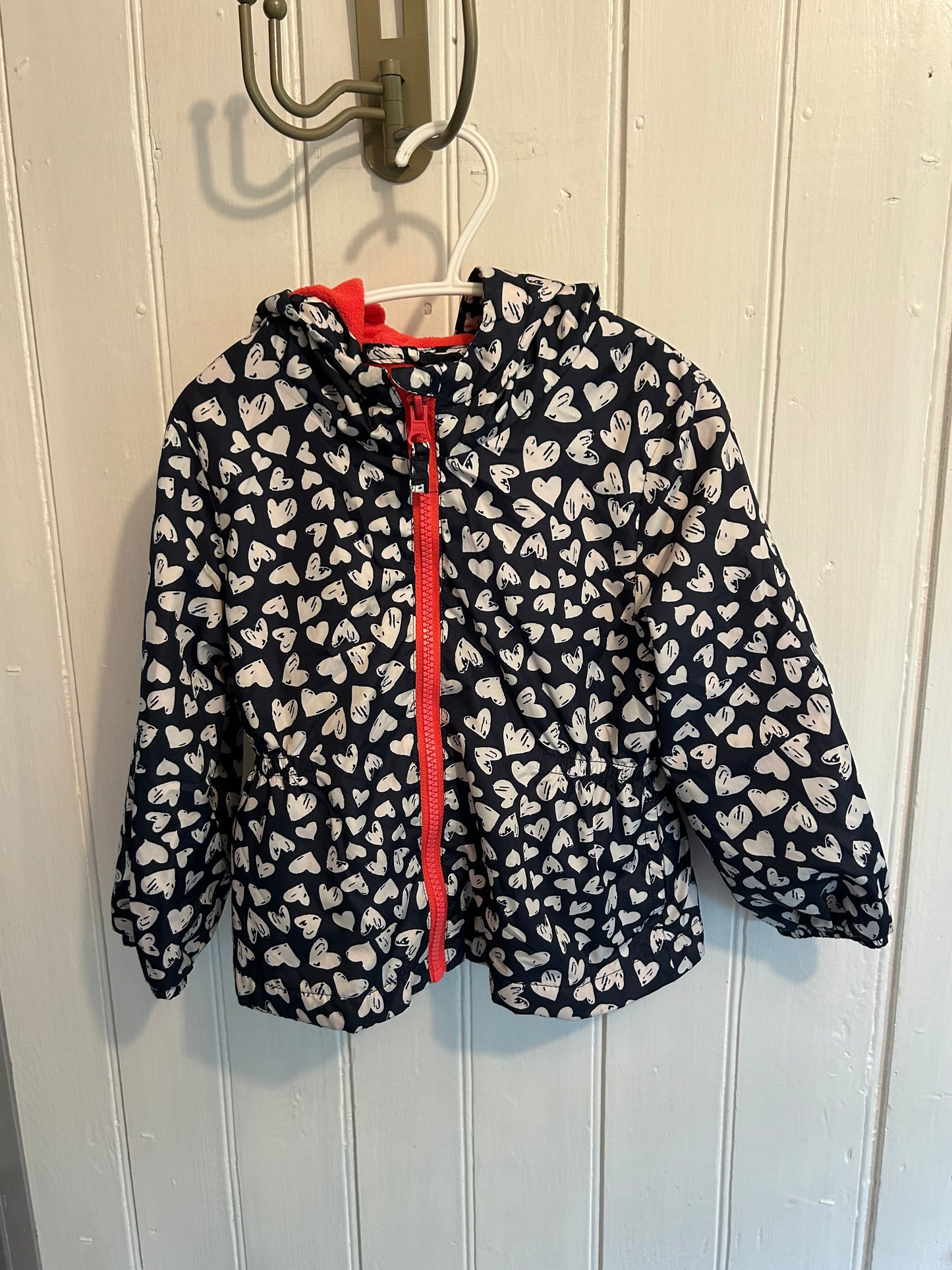 George 3t navy heart fleece lined jacket