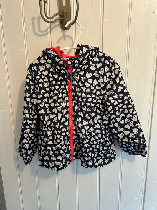 George 3t navy heart fleece lined jacket
