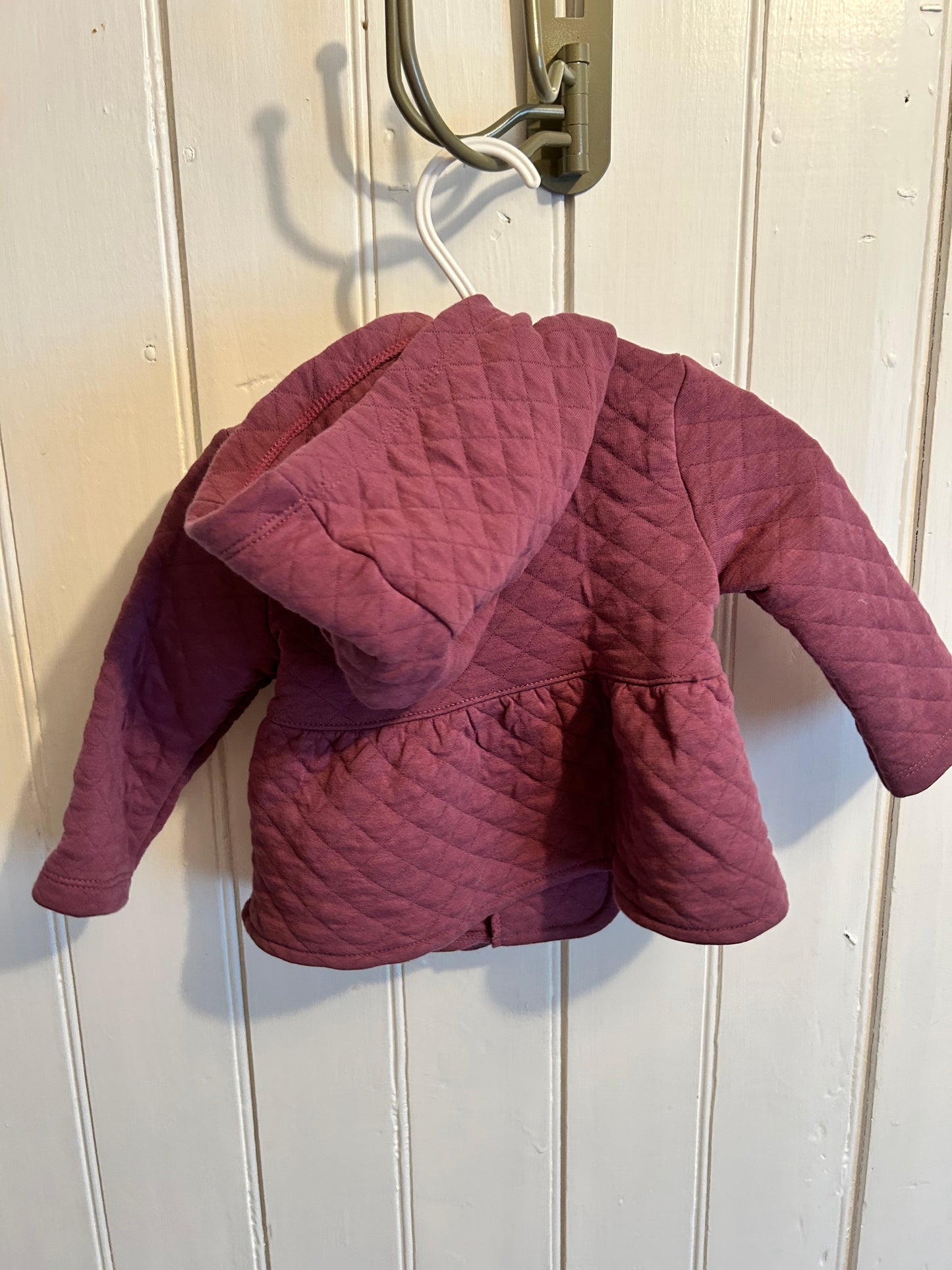 Carters 6m purple quilted cardigan
