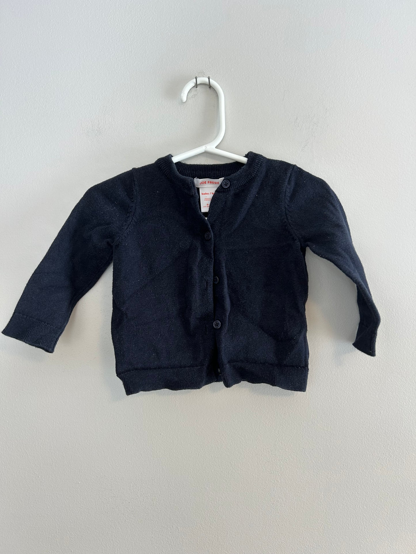Joe fresh 6/12m black cardigan