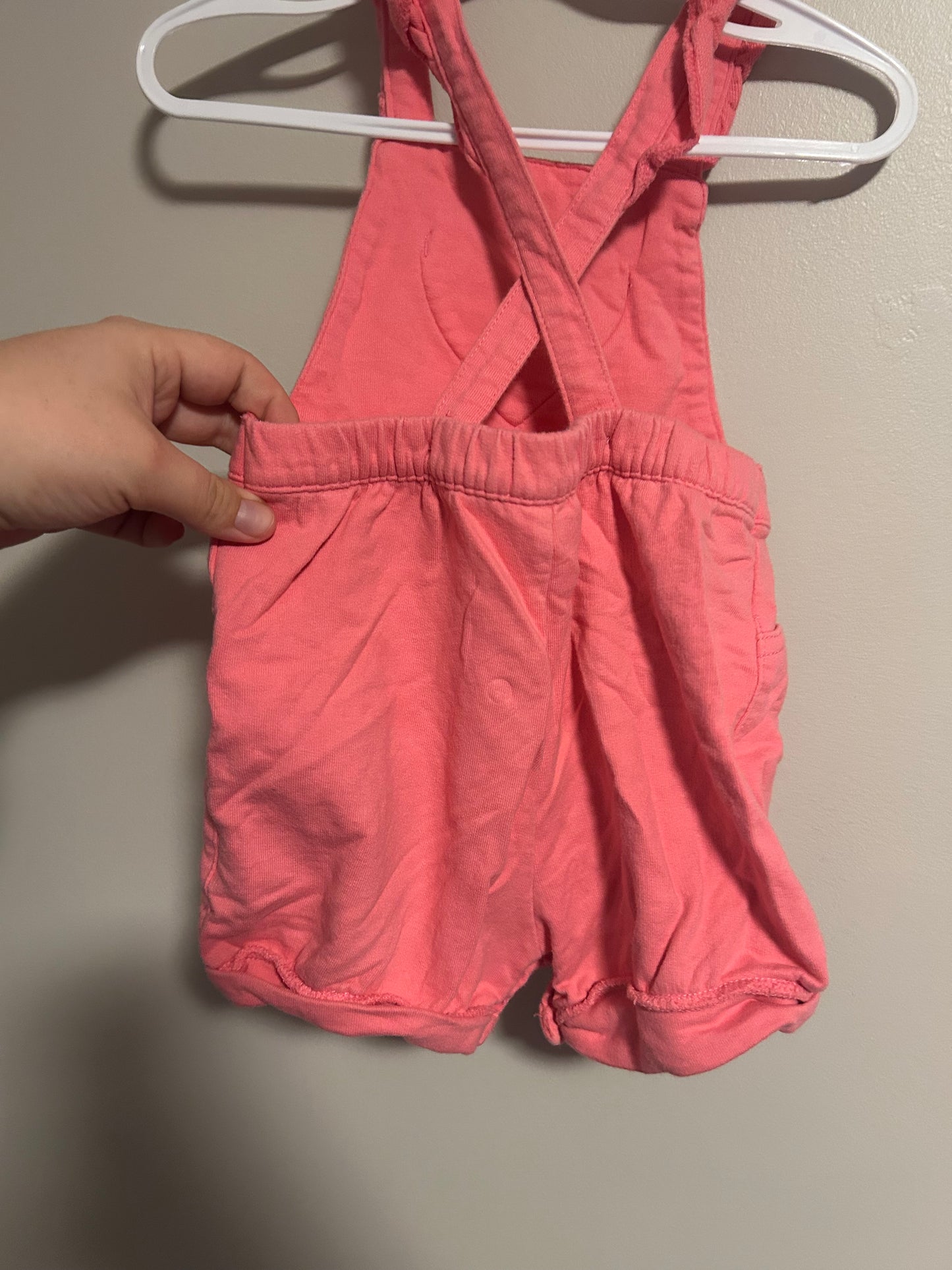 Carters 18m pink heart overalls