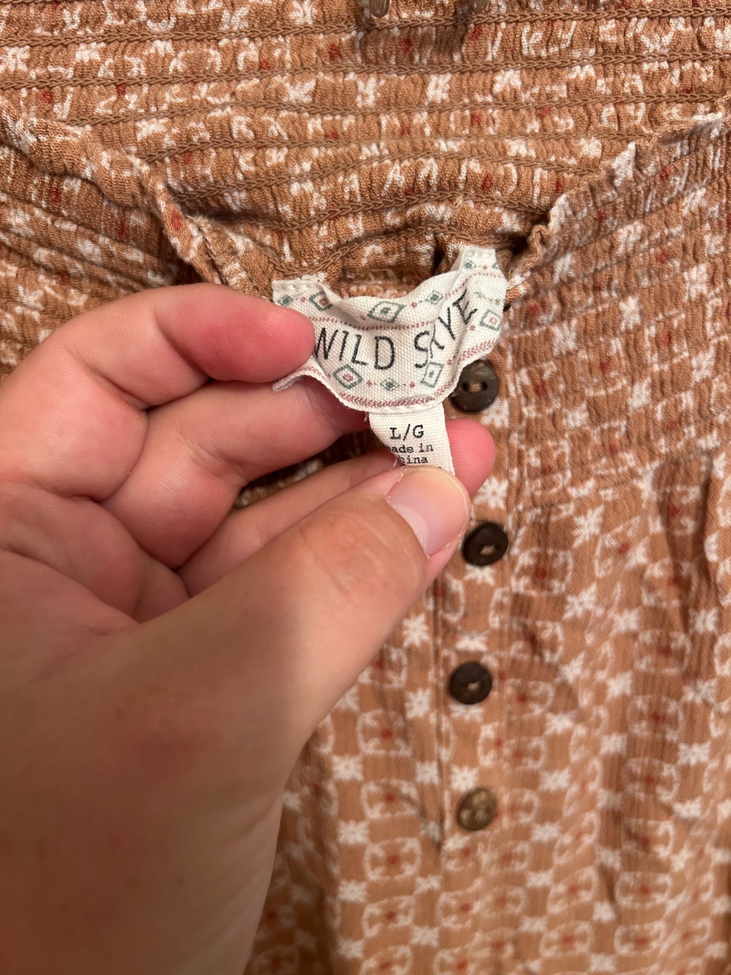 Wild Skye large brown printed wide leg pants