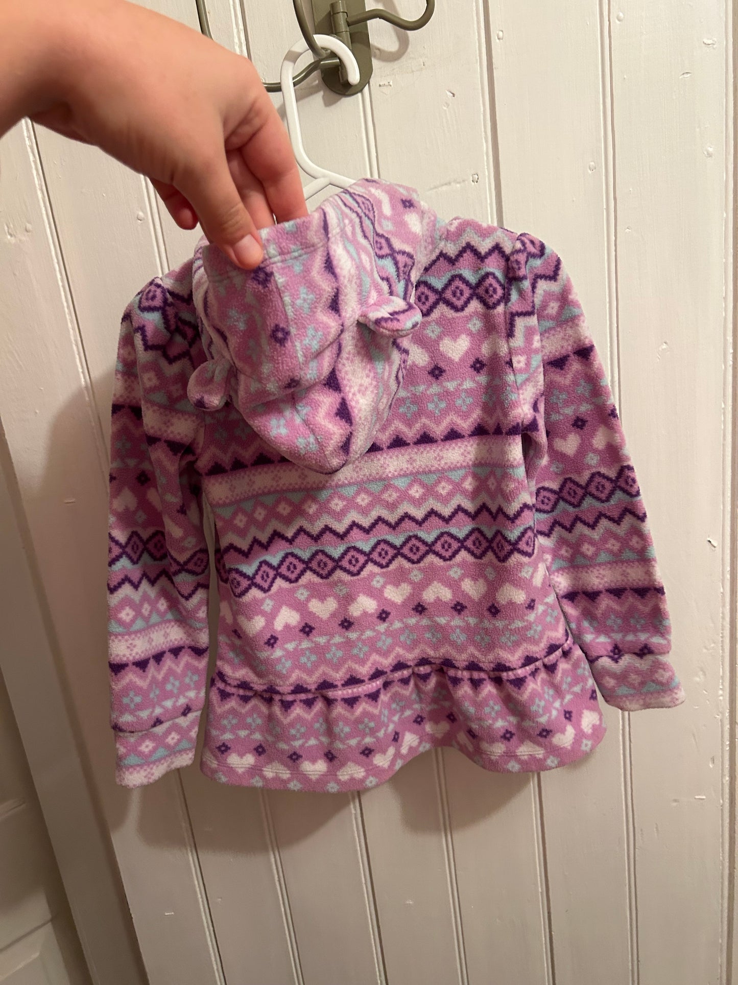 Children’s place 5t purple Aztec fleece zip up hoodie