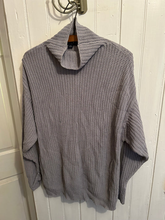 American eagle xs/s grey knit cowl neck sweater