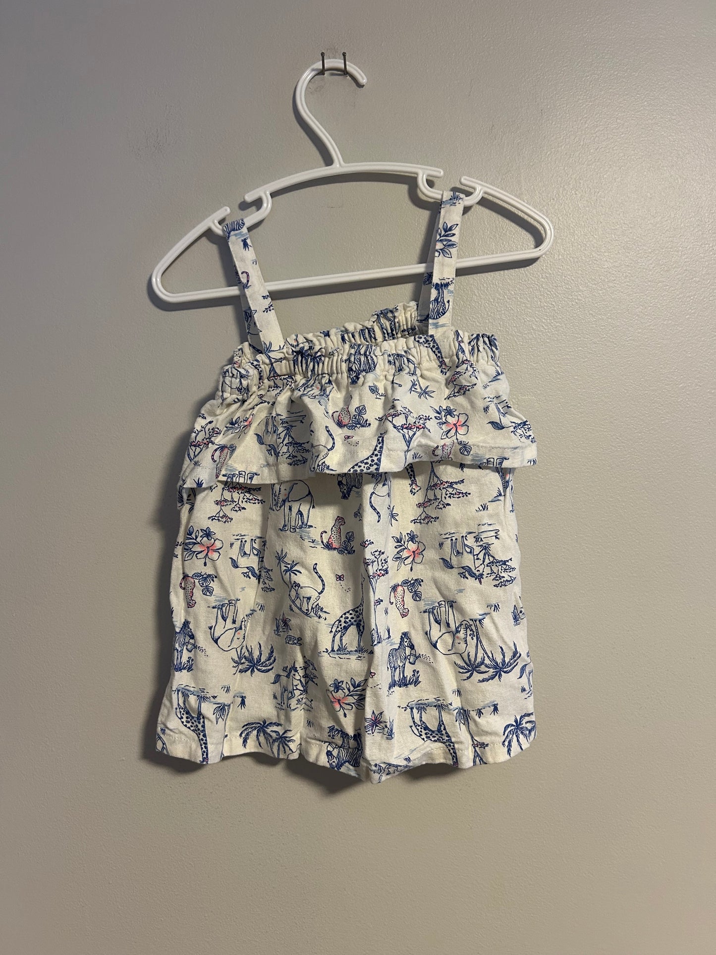 Carters 3t white zoo animal tank top