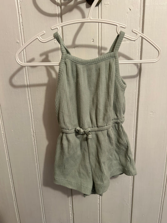 Old navy 0/3m mint green ribbed romper