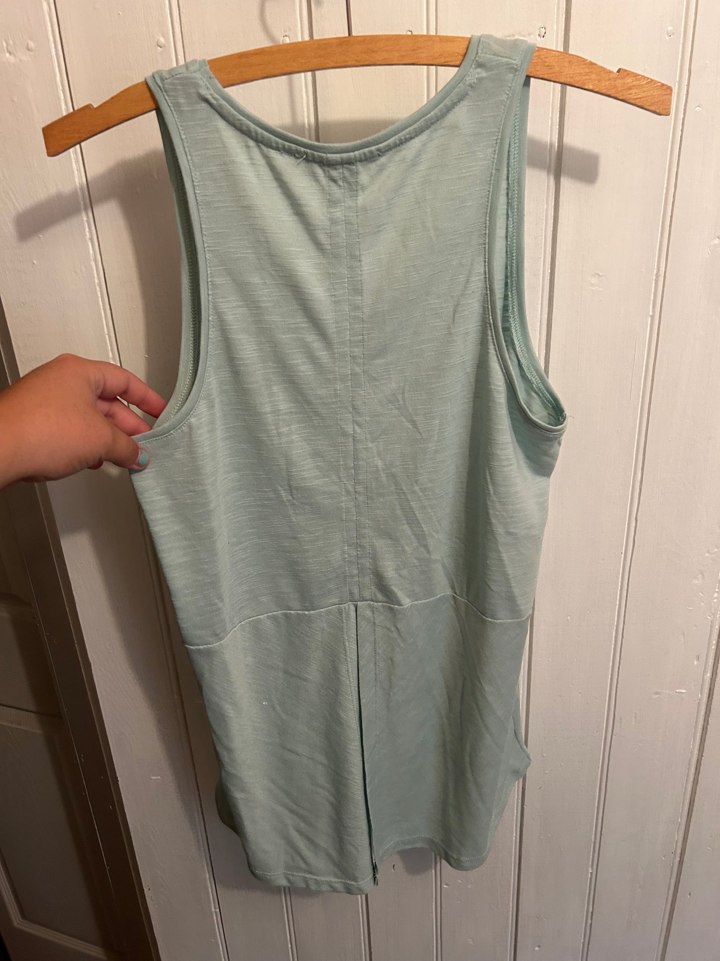 Dex small blue open back tank top