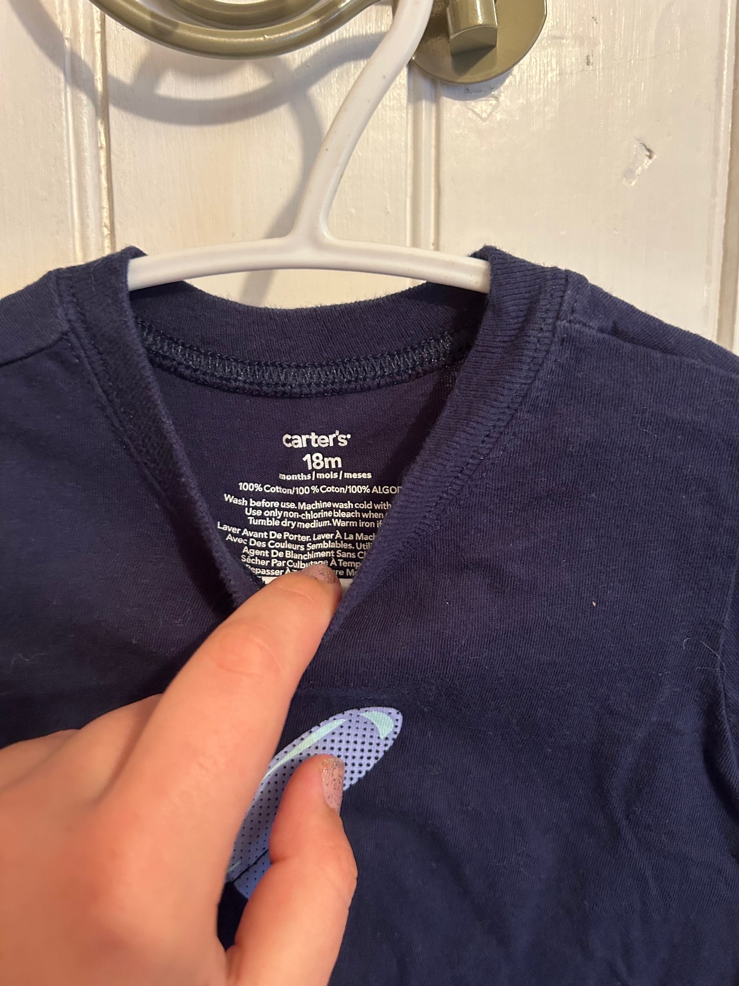 Carters 18m navy airplane tshirt