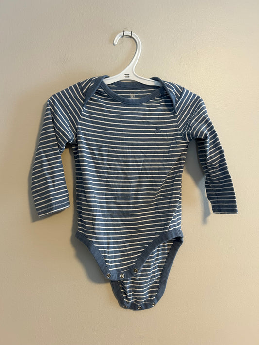 Gap 18/24m blue striped onesie