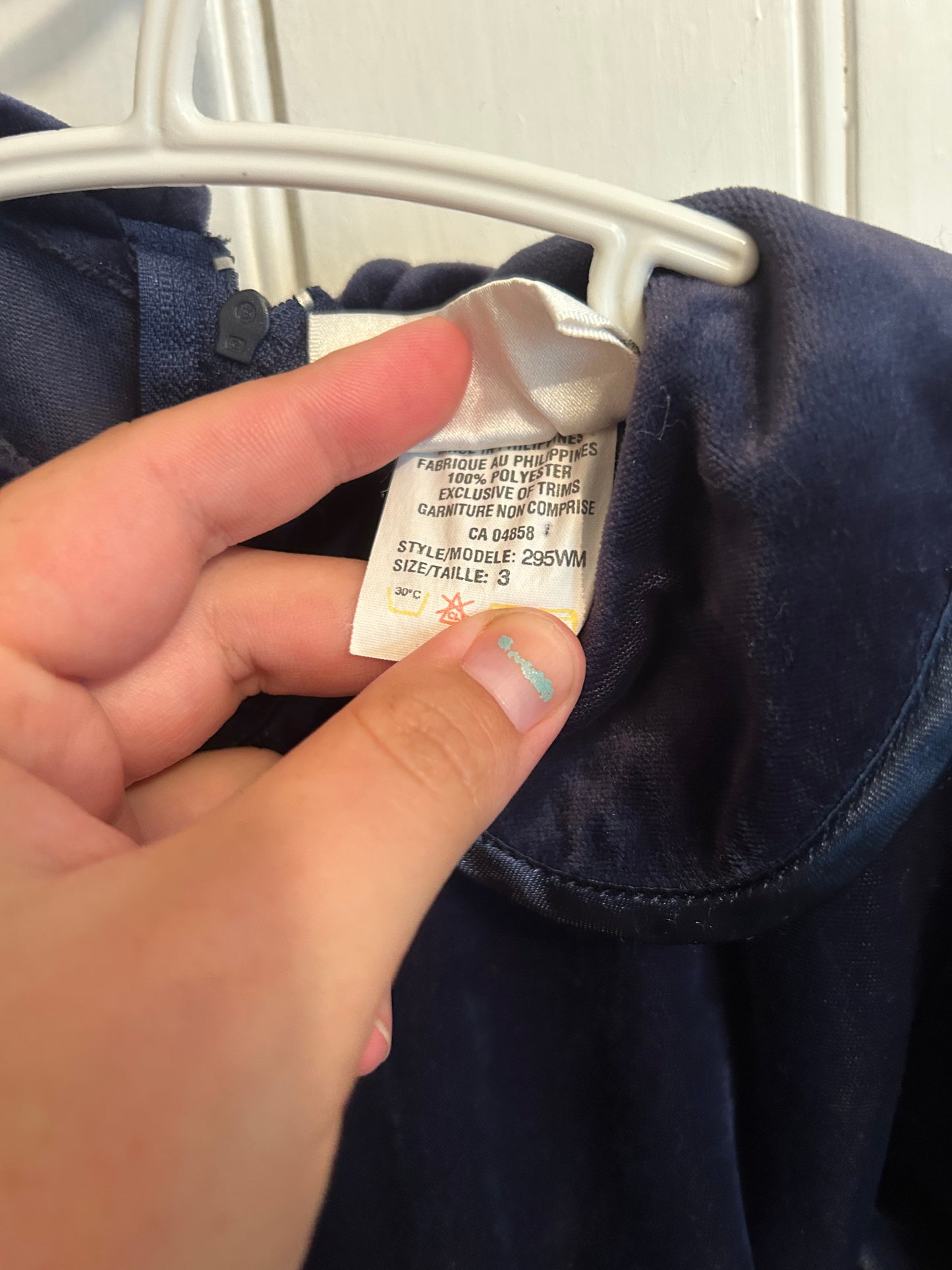 Vintage premiere collection 3t blue velvet  dress