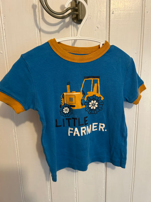 Joe fresh 12m blue & yellow little farmer tshirt
