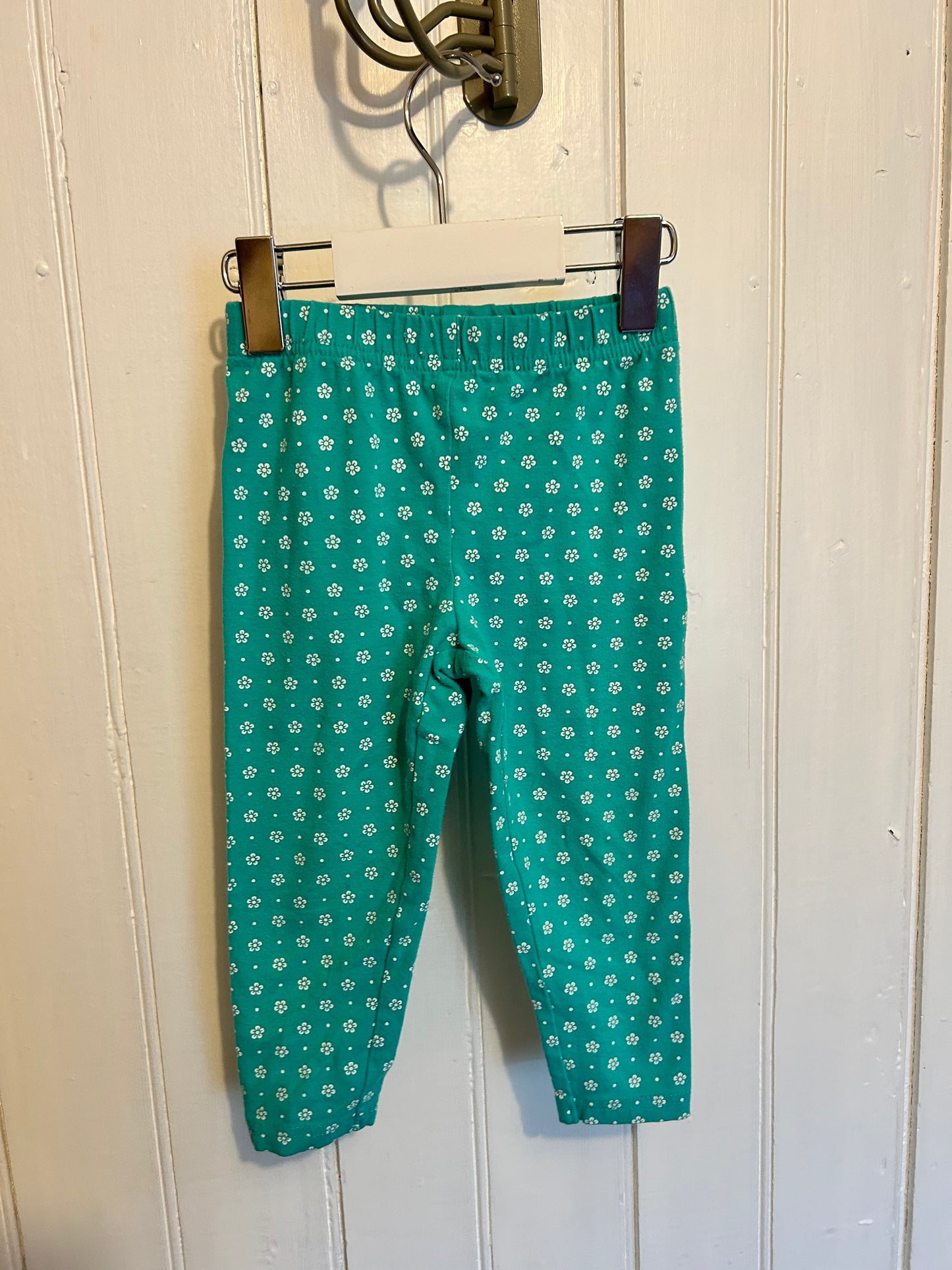 Carters 24m teal floral leggings