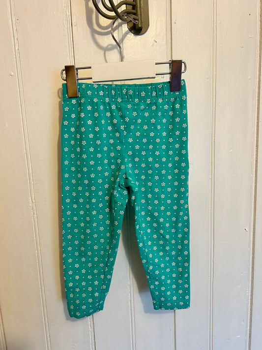 Carters 24m teal floral leggings