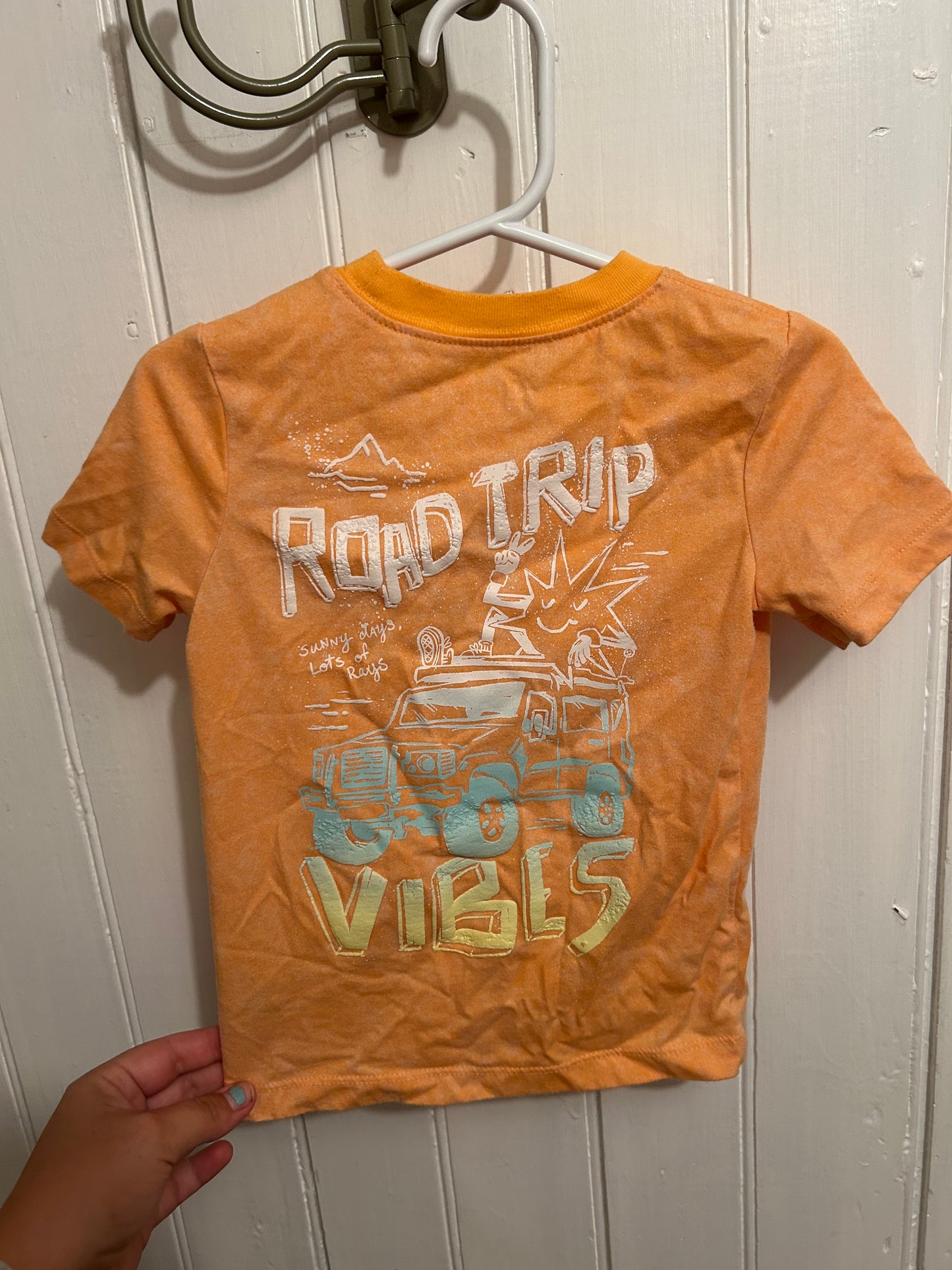 Oshkosh 2t orange road trip tshirt