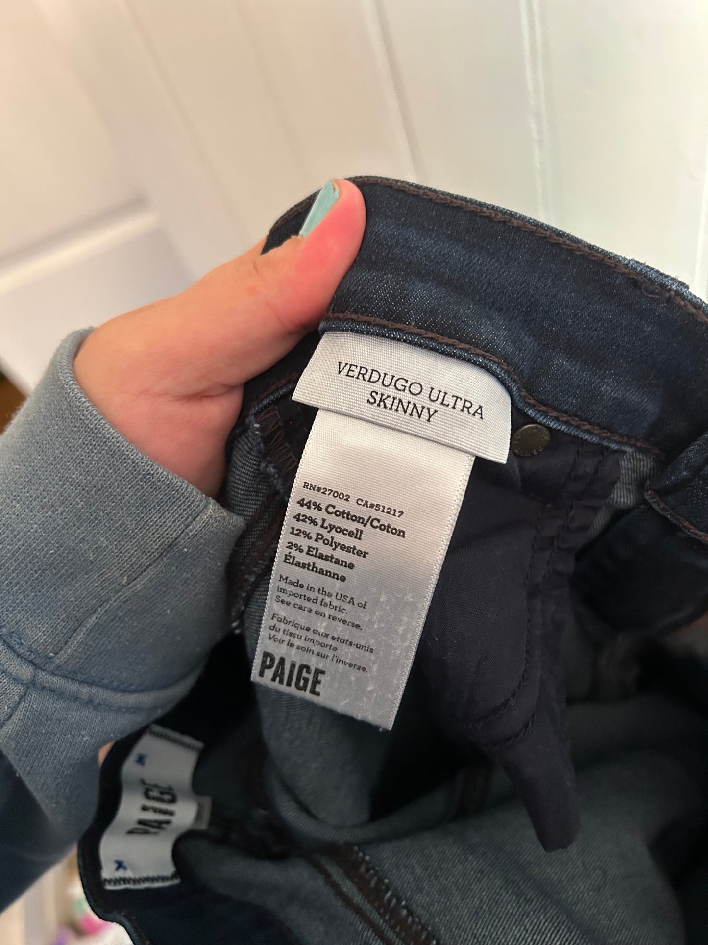 Paige denim 30 dark wash skinny jeans