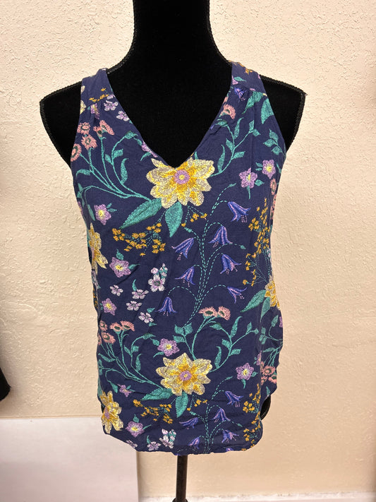 Old navy xs purple floral tank top