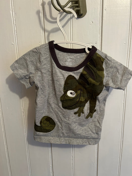 Carters 12m camo gecko tshirt