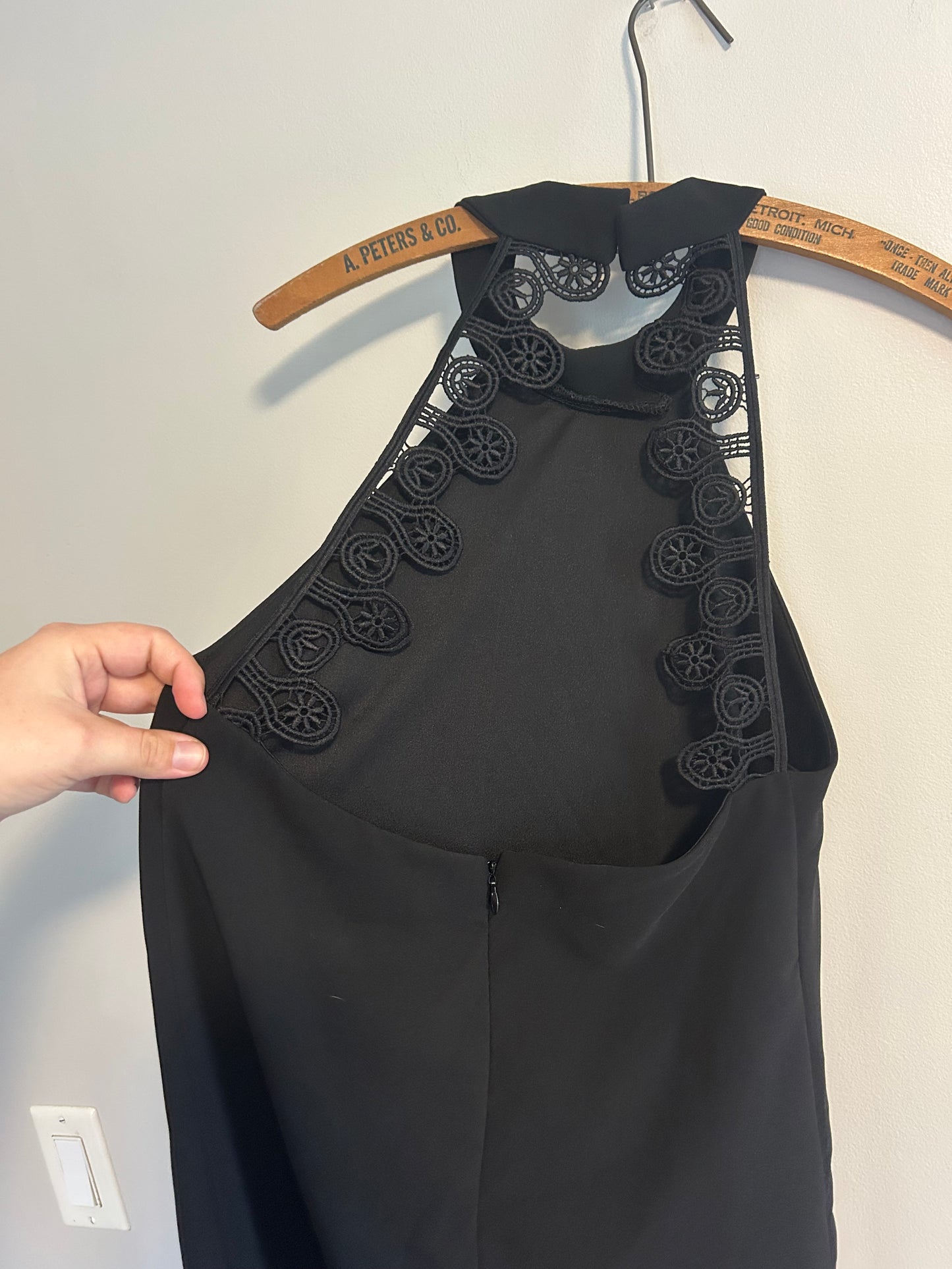 Lulus small black high neck mini dress