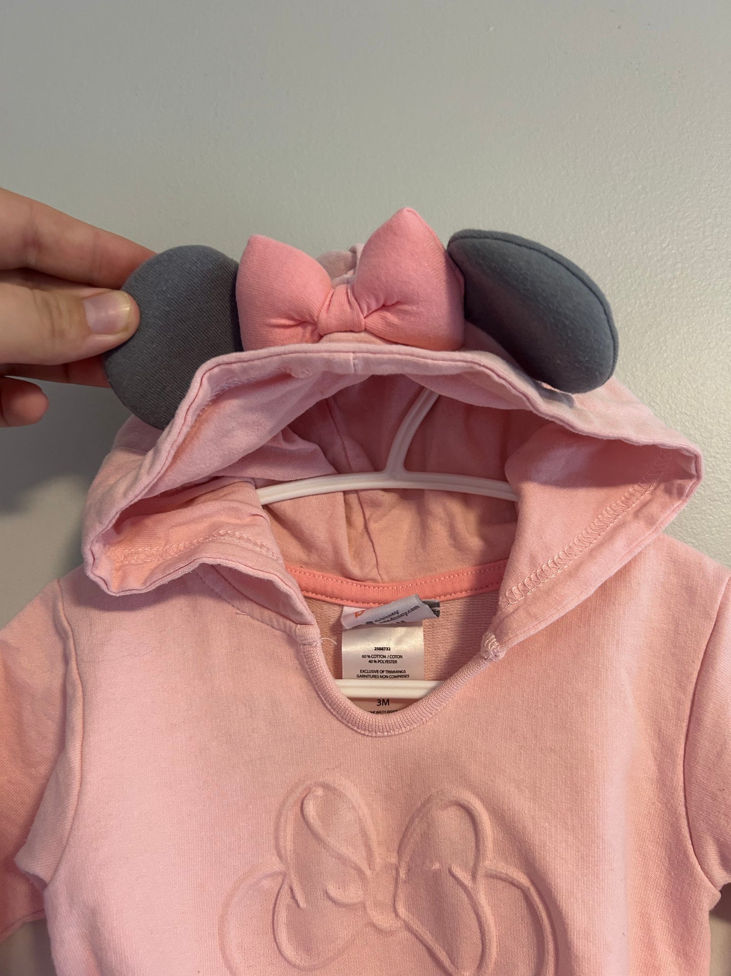 Disney 3m pink ear hoodie