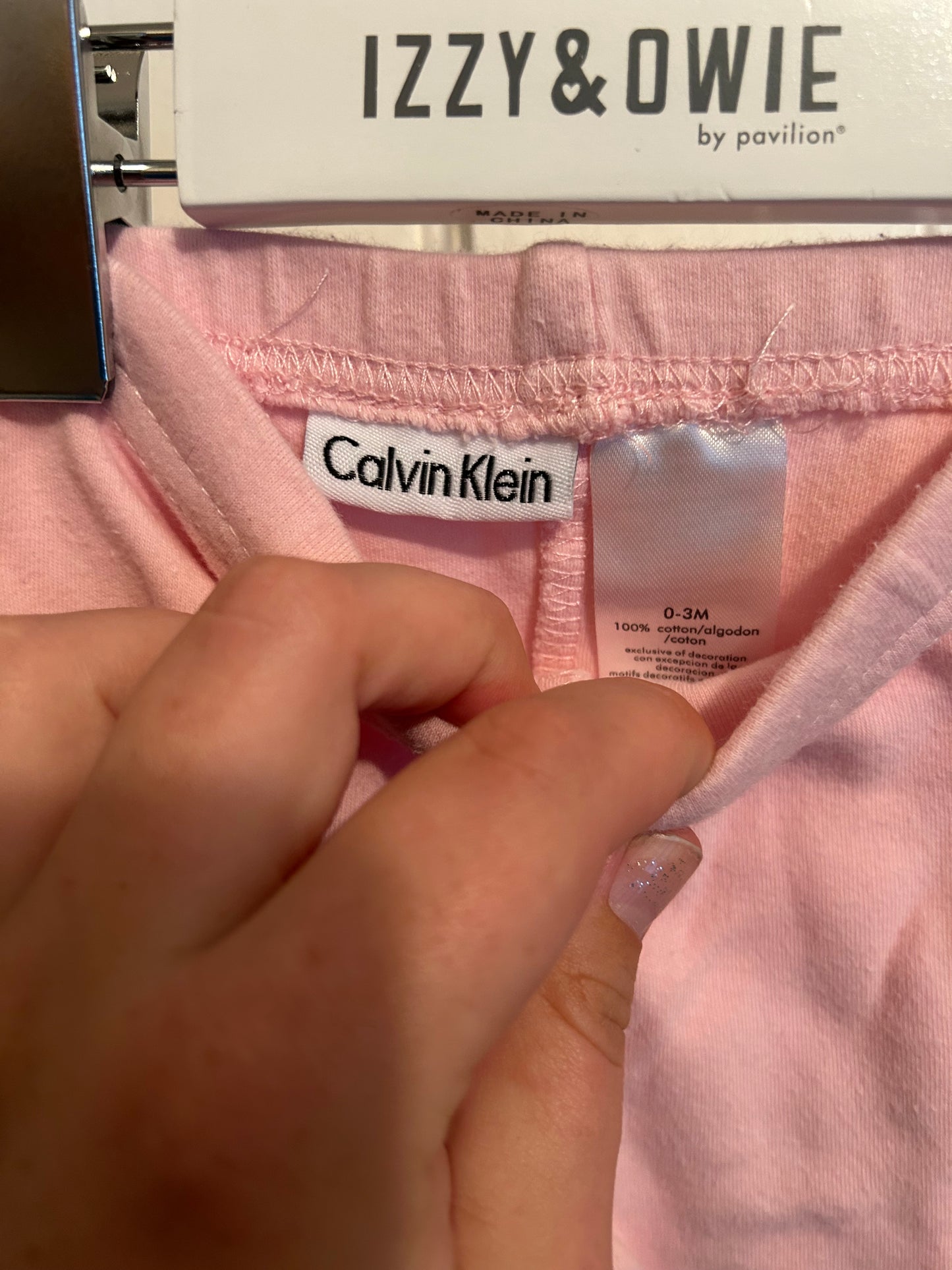 Calvin Klein 0/3m pink pants