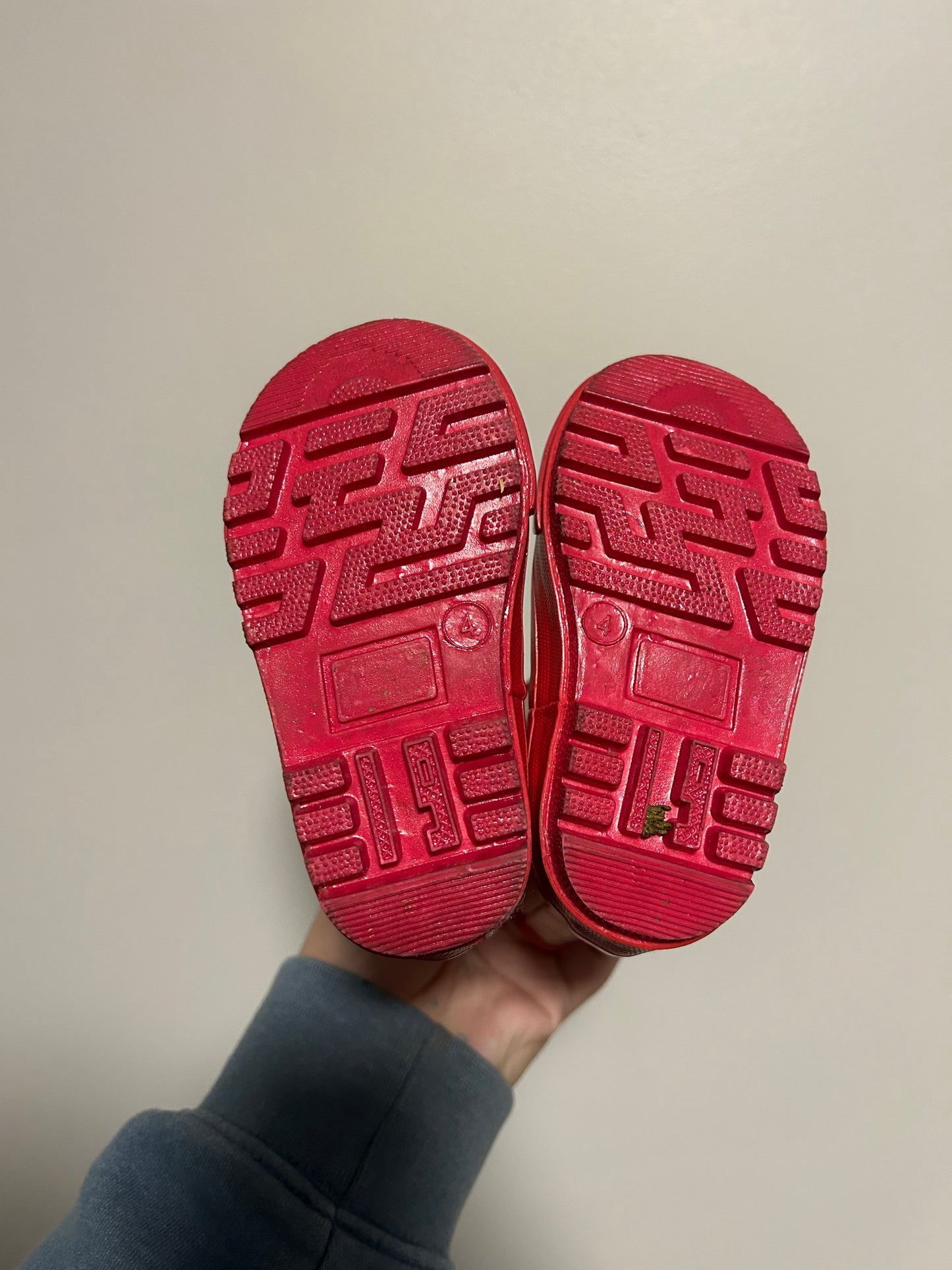 Joe fresh infant 4 pink floral rubber boots