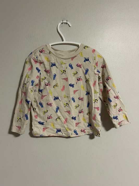 Joe fresh 3t cat long sleeve shirt