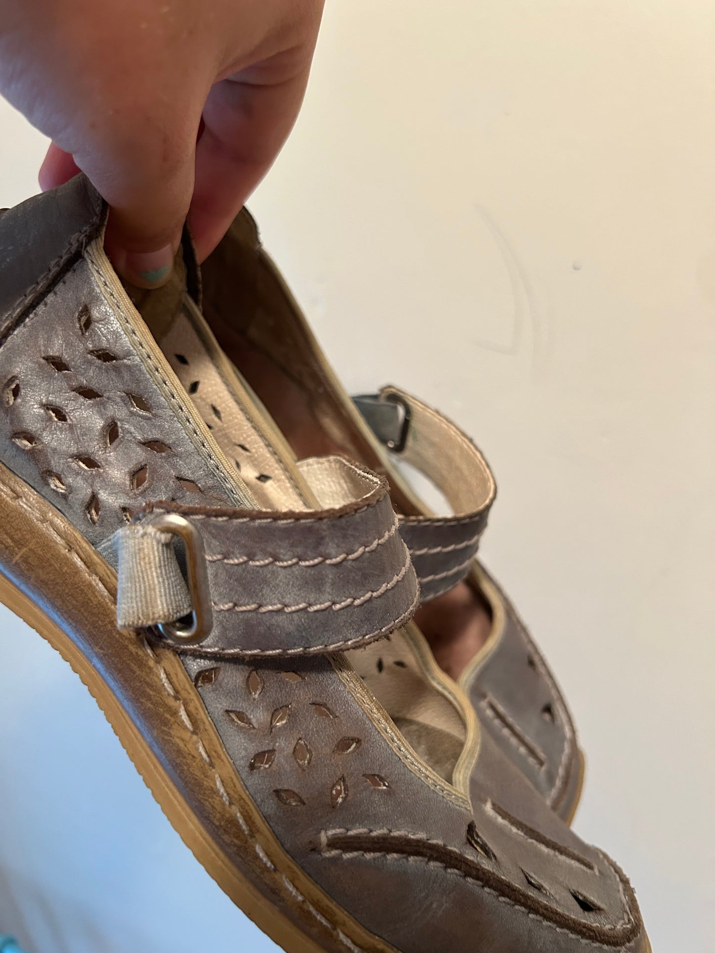 Rieker eu 39 us 8.5 blue leather mary Jane shoes