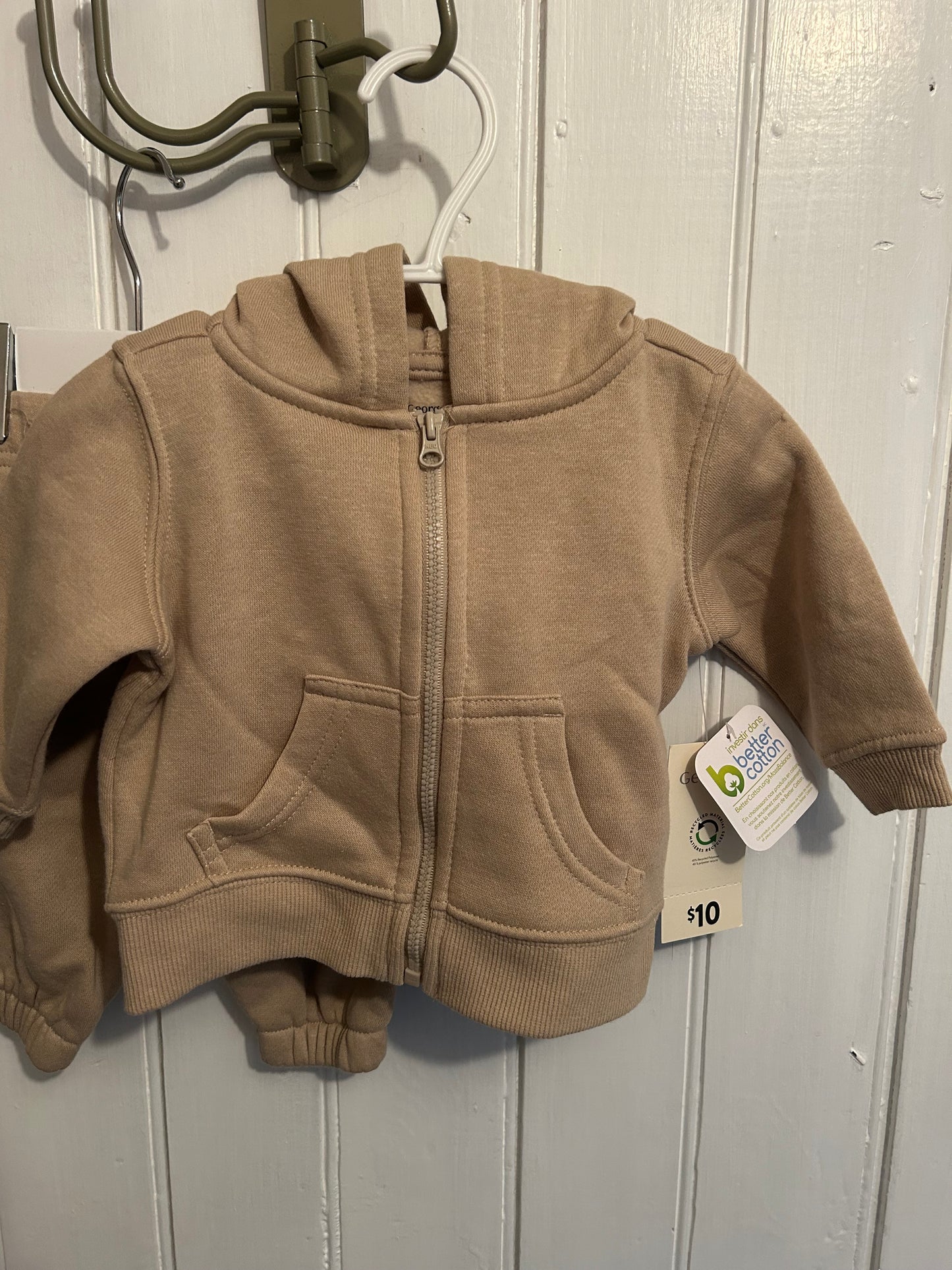 NEW George 0/3m tan sweater set