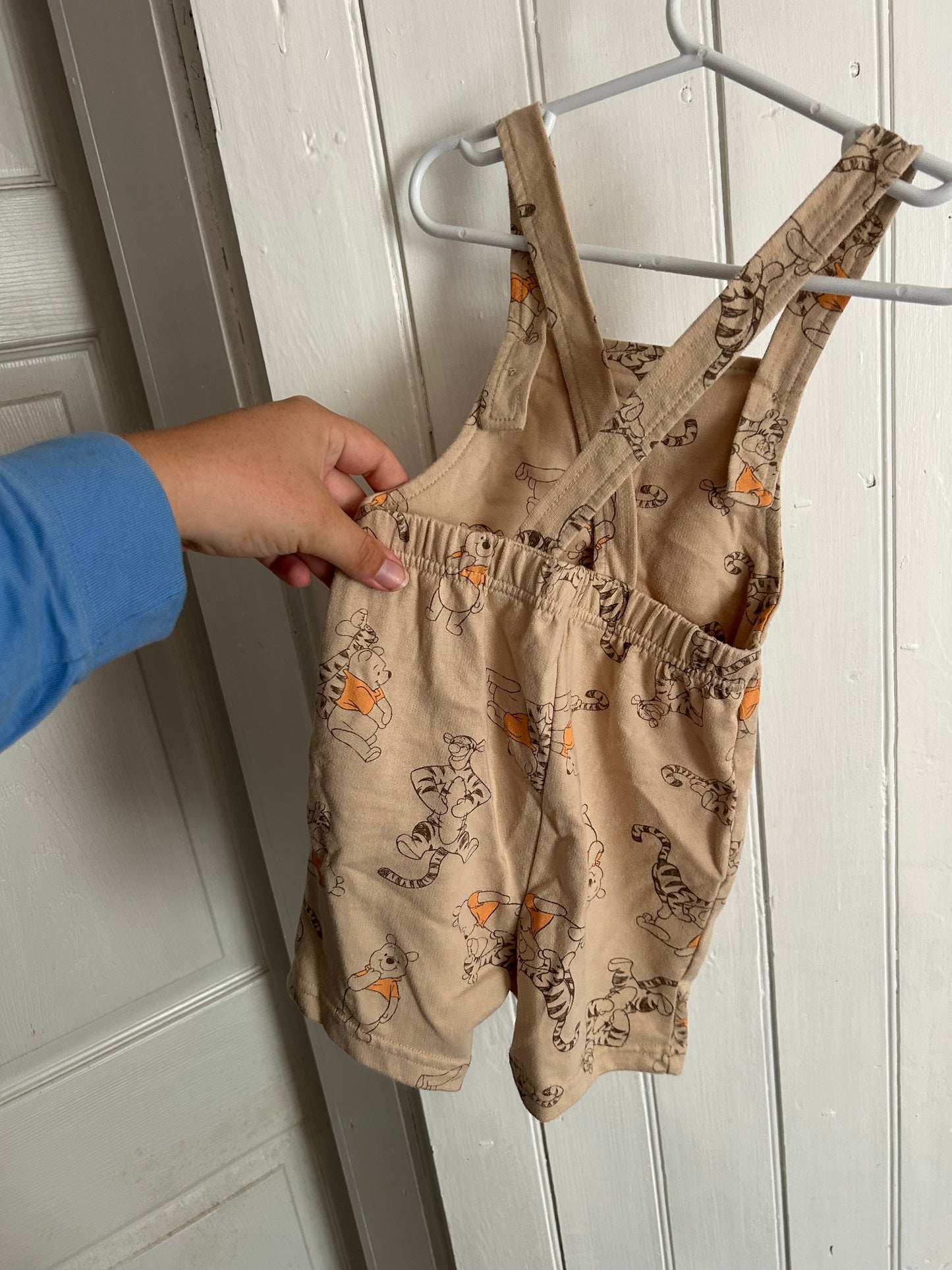 Disney 18/24m brown Pooh bear overalls