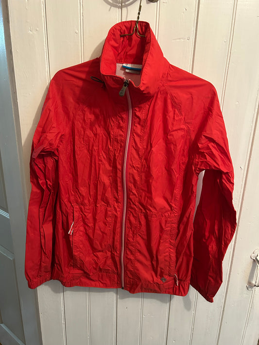 Columbia small red omni heat zip up unlined rain jacket