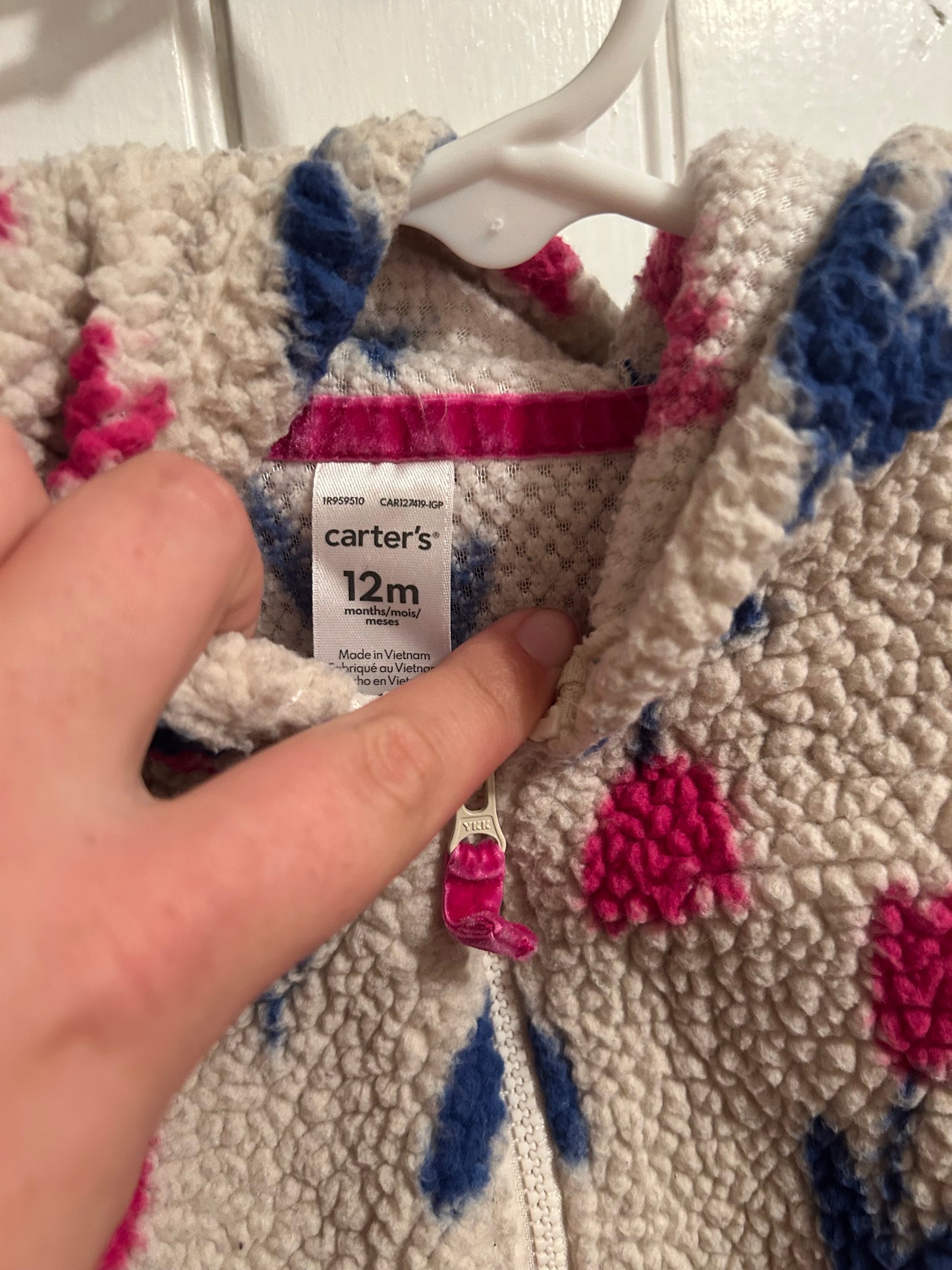 Carters 12m floral Sherpa sweater