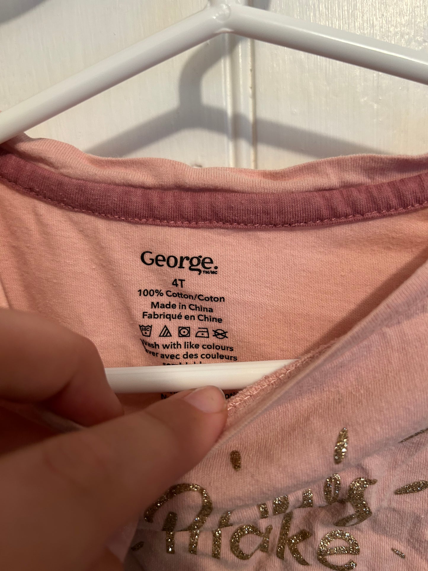 George 4t pink bow top